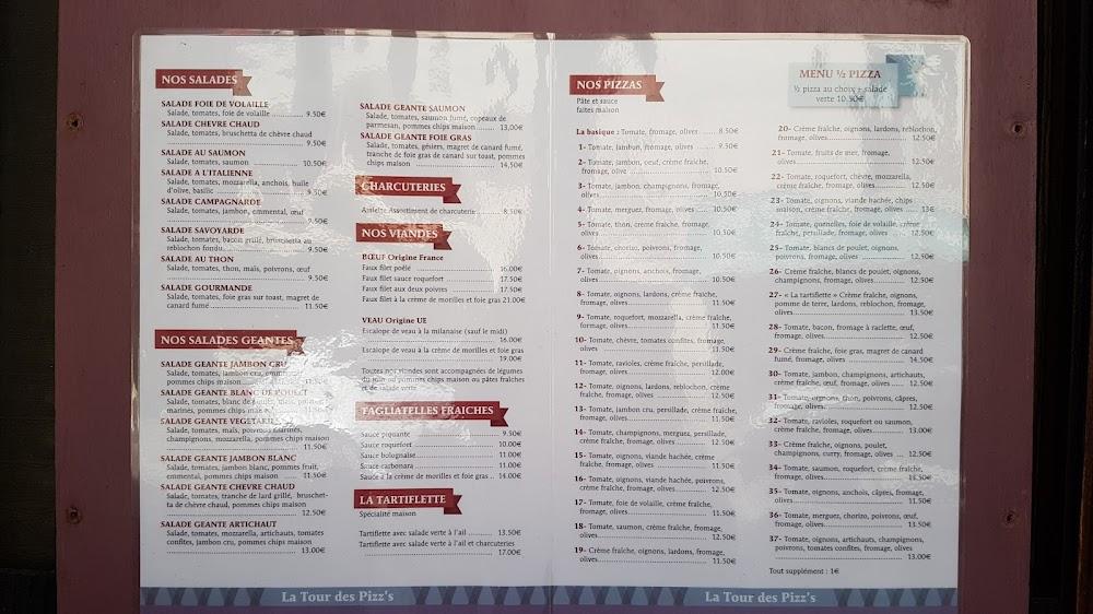 La Tour Des Pizz's - Menu Image 2